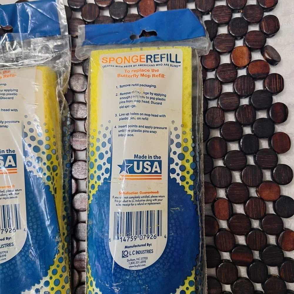 2 Pk Sponge Mop Refill Type I Absorbent Cellulose Sponge 9.25